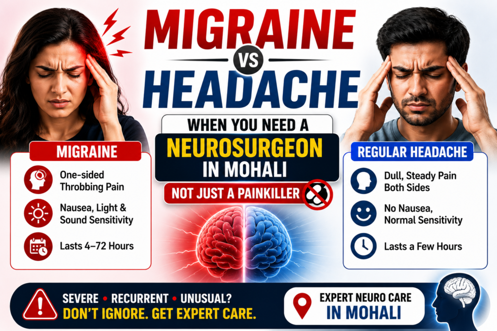 Thumnail of Migraine vs Headache When You Need a Neurosurgeon in Mohali, Not Just a Painkiller