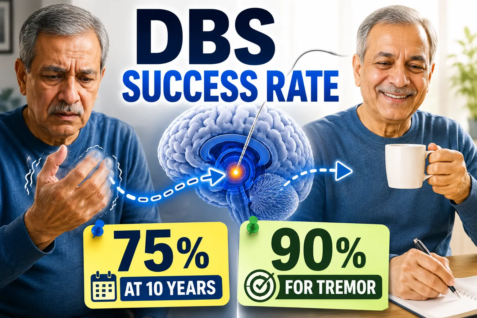 75% at 10 Years, 90% for Tremor: What the Real Deep Brain Stimulation Success Rate Data Tells You