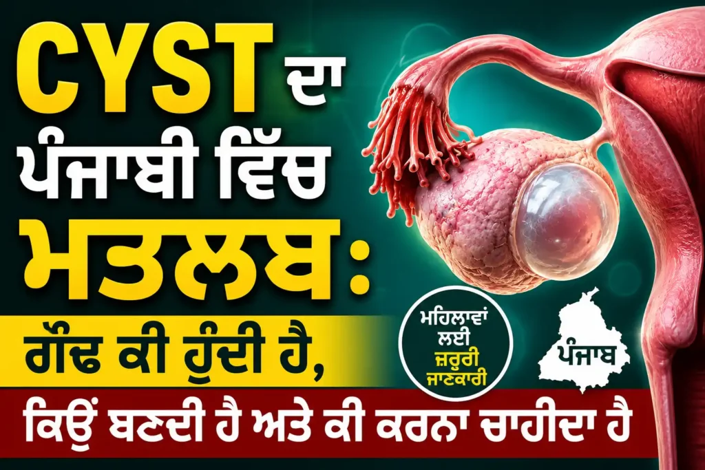 Cyst ਦਾ ਪੰਜਾਬੀ ਵਿੱਚ ਮਤਲਬ ਗੱਠ ਕੀ ਹੁੰਦੀ ਹੈ, ਕਿਉਂ ਬਣਦੀ ਹੈ ਅਤੇ ਕੀ ਕਰਨਾ ਚਾਹੀਦਾ ਹੈ