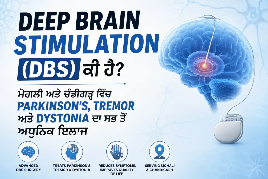 Deep Brain Stimulation (DBS) ਕੀ ਹੈ ਮੋਹਾਲੀ ਅਤੇ ਚੰਡੀਗੜ੍ਹ ਵਿੱਚ Parkinson's, Tremor ਅਤੇ Dystonia ਦਾ ਸਭ ਤੋਂ Advanced ਇਲਾਜ