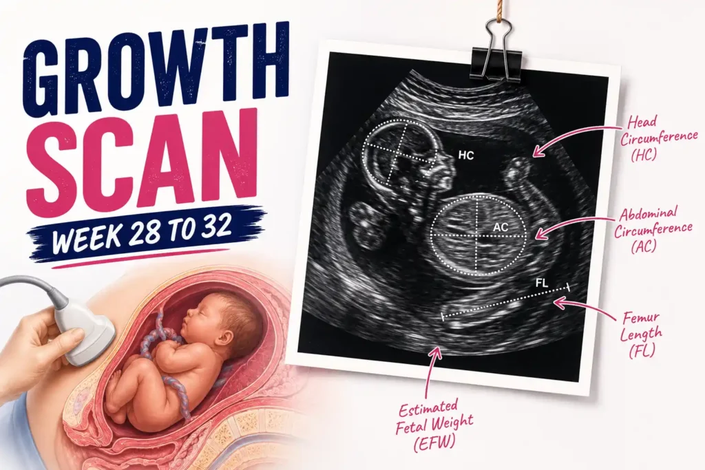 4. Growth Scan (Week 28 to 32) Tracking Baby's Size and Weight