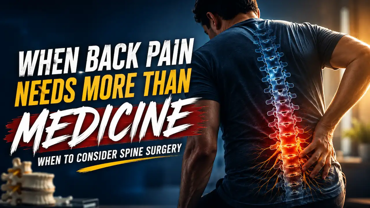 Patient with severe lower back pain showing lumbar nerve compression before spine surgery consultation in Chandigarh