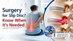 Spine surgery for slip disc in Mohali with herniated disc and nerve compression